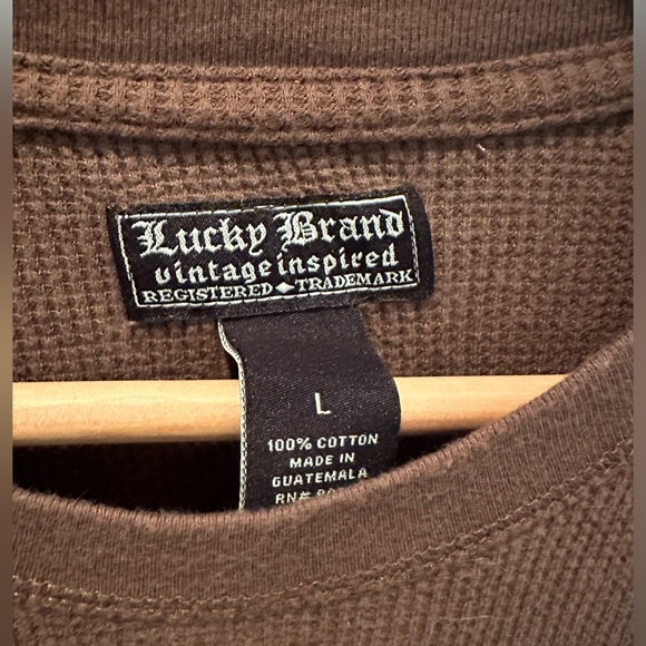 Lucky Brand Men’s Thermal Long Sleeve Graphic T-shirt, Size L - Picture 3 of 5